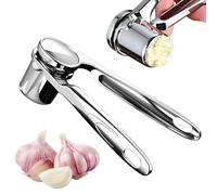 Presse-ail - Presse-ail en de zinc - Hachoir avec poignée ergonomique - Ustensile de cuisine pour hacher le gingembre - Cuisiner à la maison, l'appartement, barbecue, pique-nique, restaurant