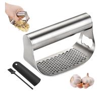 Presse-ail - Presse Ail Inox | Decoupe Ecrase Ail | Garlic Press Rocker | Hachoir Ail | Broyeur D'ail Cuisine Ail Bascule En Acier Inoxydable | Broyeur De Gingembre | Broyeur D'ail De Cuisine Bascule