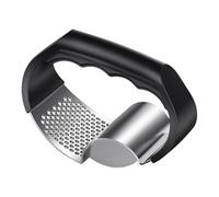 Presse-ail Rocker - Acier inoxydable, antidérapant, moulin alimentaire 2 en 1 Ail Gingembre Écraser l'oignon de printemps Outil d'extraction de saveur, gadget de cuisine lavable au