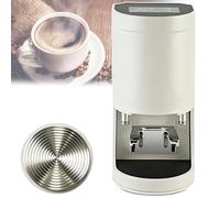 Presse automatique à poudre de haricots, doseur électrique for expresso, réglage de la pression de 5 à 30kg, bourrage rapide et efficace, for hôtels, cuisines et bars, etc.(White)