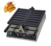 Presse-bâtons de Hot-dog Et de Fromage 2000 W, Gaufrier Commercial pour Chien de Maïs avec Contrôle de Température Et Minuterie, Acier Inoxydable Antiadhésif, Cuiseur À Muffins À la Saucisse