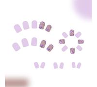 Presse carrée courte sur ongles motifs floraux ongles ornement faux ongles brillant couverture complète coller sur les ongles pour femmes
