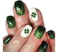 Presse Carrée Sur Les Ongles Shamrock Faux Ongles Stick Sur 12 Taille 24 PC