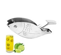 Presse-citron - 12x4,5x2,5 Cm Acier Inoxydable 304 | Presse-agrumes Manuel En Forme De Poisson, Outil De Presse-agrumes Manuel | Extracteur De Jus De Fruits Portable, Gadget De Cuisine Pour Boissons,