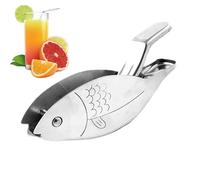 Presse-citron en acier inoxydable, presse-citron créatif en forme de poisson | Presse-agrumes manuel en forme de poisson pour orange, citron, citron vert, grenade, agrumes