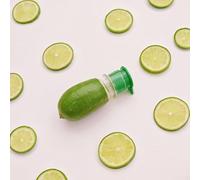 Presse-citron manuel avec bouchon à vis et filtre intégré pour séparer la pulpe, extraction efficace du jus, compact et portable avec des matériaux plastiques (vert)