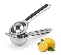 Presse Citron Manuel avec Poignée Antidérapant, Robuste Anti-Caustique Presse Agrumes en Acier Inoxydable, Presse Orange de 7,5 cm de Diamètre, Lemon Squeezer pour Cuisine Bar Restaurant