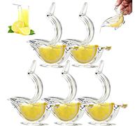 Presse-citron manuel pour presser le jus de citron, presse-citron manuel en acrylique, presse-citron en forme d'oiseau, gadget de cuisine et de bar (5 pièces)