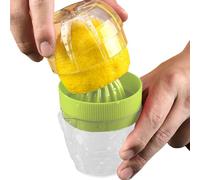 Presse-citron - Petit presse-agrumes manuel avec tasse à mesurer et passoire - Multifonctionnel - Portable - Gadget de cuisine - Presse-fruits pour citron, citron vert, orange