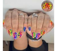 Presse Courte D'amande Sur Les Ongles Faux Bâton Artificiel Acrylique Brillant 12 Tailles 24 Pièces Colle Les Ongles Cercueil Amande Pointe Française L'ongle