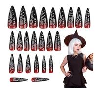 Presse d’Halloween sur les ongles,Ongles d’Halloween | Faux ongles,Presse brillante sur les ongles colle sur les ongles dégradé moyen bâton sur les ongles en 12 tailles pour les femmes