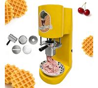 Presse électrique à Glace Nouilles Avec 4 Moules, Machine Professionnelle à Glace Spaghetti, Débit De 7,9 Gal/H, 6 à 8 S Par Coupe, Pour Boutiques, Bars Et Créateurs De Desserts(Yellow)