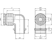 Presse-étoupe coudé LAPP SKINDICHT® RWV-M 40X1,5 52107850 M40 Fonte naturel 5 pc(s)