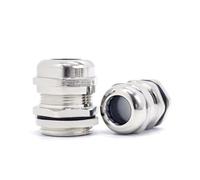Presse-étoupe étanche IP68 en laiton nickelé 1/4" 3/8" 1/2" 3/4" 1" BSPP mâle fileté for câble 3-6,5 mm 4-8 2 pièces(3/8")