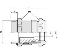 Presse-étoupe LAPP SKINDICHT® SHVE PG 16/11/13/9 52010530 PG16 laiton laiton 25 pc(s)