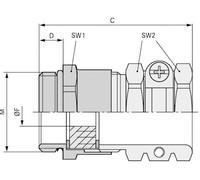 Presse-étoupe LAPP SKINDICHT® SHZ-M-XL 25X1,5/21 52106755 M25 laiton laiton 25 pc(s)