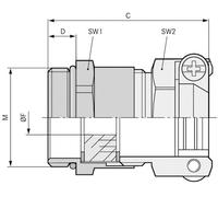 Presse-étoupe LAPP SKINDICHT® SKZ-M 16X1,5/9 52106800 M16 laiton laiton 50 pc(s)
