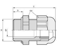 Presse-étoupe LAPP SKINTOP® KR-M 25X1,5 ATEX PLUS BU 54115435 M25 Polyamide bleu (RAL 5015) 25 pc(s)