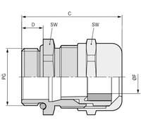 Presse-étoupe LAPP SKINTOP® MS PG 36 52015765 PG36 laiton laiton 10 pc(s)