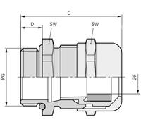 Presse-étoupe LAPP SKINTOP® MS PG 36 52015765 PG36 laiton laiton 10 pc(s)