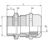 Presse-étoupe LAPP SKINTOP® STR PG 9 53015110 PG9 Polyamide gris-argent (RAL 7001) 100 pc(s)