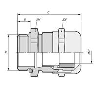 Presse-étoupe LappKabel SKINTOP® MSR-M 75X1,5 53112511 M75 laiton laiton 1 pc(s)