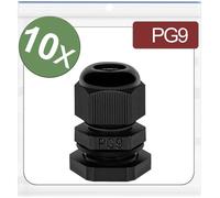 Presse-étoupe - QUADRIOS - 24CA379 - PG9 - Polyamide noir - 10 pièces