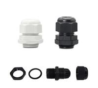 Presse Étoupes Métalliques Presse-étoupe anti-pliage, lot de 1/6/12 pièces, serre-câbles métalliques, passe-câbles électriques, en caoutchouc, fils M63 Câble(12 pcs M63 Black)