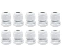 Presse-étoupes réglables, lot de 10, connecteurs à compression en nylon M8 à 71 mm avec contre-écrou et rondelle, for l'installation de câbles et la maintenance des équipements.