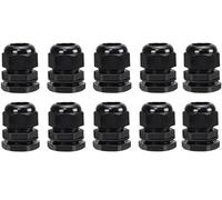 Presse-étoupes réglables, lot de 10, connecteurs à compression en nylon M8 à 71 mm avec contre-écrou et rondelle, for l'installation de câbles et la maintenance des équipements.