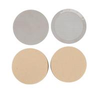 Presse française de maille en métal de filtre à café de disque d'acier inoxydable, infusion douce pour les amateurs de café 2,4 pouces (Avec papiers filtres)