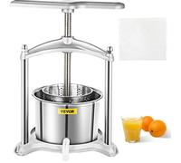 Presse-fruit Manuel - Vevor - DGNSDZZJSILVER3L - Acier Inoxydable - 2,5L - Facile à Nettoyer