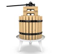 Presse-fruits 12 l avec panier en bois pour faire soi-même des jus naturels, raisins, baies, pommes, presse-fruits avec filet de presse gratuit