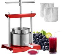 presse-fruits 6 L Presse-fruits avec poignée en T, presse-fruits 18 x 15 cm Presse-fruits Extracteur de jus manuel Presse-fruits mécanique en acier inoxydable Convient pour les jus de fruits en purée,