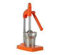 Presse-Fruits, Acier Inoxydable pour Fruits, Viande, Fromage, avec Pot de Récupération avec Tuyau d'Écoulement Presse-Agrumes en Acier Inoxydable, Presse-Agrumes Robuste pour (Orange, One Size)