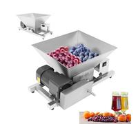 Presse-fruits électrique - Broyeur de fruits en acier inoxydable avec trémie de capacité de 4 L, sortie de 35 à 45 kg/h, broyage efficace des pommes, poires, raisins et plus encore