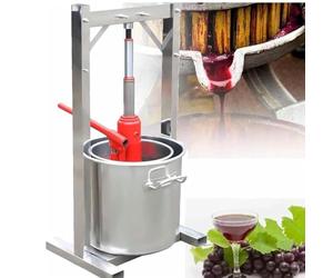 Presse-fruits hydraulique 3 tonnes manuel en acier inoxydable 36L