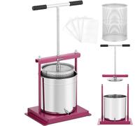 Presse-fruits manuel, presse-vin, 12 l + 5 sacs