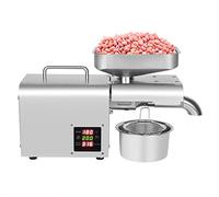 Presse-huile automatique pour huile chaude/froide - Expulseur d'huile électrique - En acier inoxydable 304 - Température de pressage réglable de 50 à 250 °C - 610 W - Pour graines de lin, arachide,