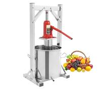 Presse hydraulique à vin de fruits, machine à jus manuelle en acier inoxydable avec cric et plateau pour légumes, miel, huile d'olive, capacité de 22 L