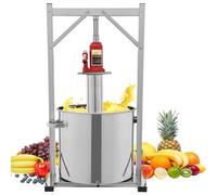 Presse hydraulique à vin de fruits - Machine à jus manuelle en acier inoxydable pour extraction de jus de fruits et de miel, capacité de 12/22 L, fournitures de fabrication de jus naturels