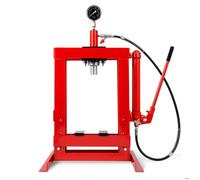 Presse hydraulique d'atelier - EBERTH - 10T avec manomètre - Hauteur de travail 375 mm - largeur de travail 350 mm