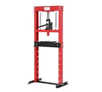 Presse hydraulique H-Frame 12T - Table réglable, 2 plaques de pression | Pour montage au sol, emboutissage métal, démontage roulements, réparation auto - Garage/atelier