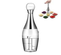 Presse manuelle hachoir à aliments, hachoir pressé manuel - Hachoir à légumes en dés compact avec presse à pousser - Hachoir compact en acier inoxydable