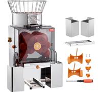 Presse-orange commercial Presse-orange automatique 120 W, presse-orange en acier inoxydable pour 25 oranges par minute, avec couvercle PC 46 x 52 x 90 cm Presse-agrumes commercial Presse-agrumes élect