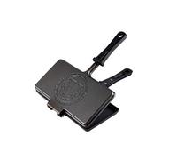 Presse Panini Fonte Assaisonné 27x14cm, Poêle à Sandwich Double Face, sans PFOA 33804 Noir