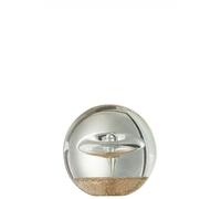 Presse-papier cercle or verre large - J-line - - Verre