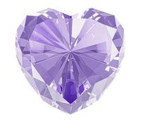 Presse-Papier en Cristal Violet avec boîte Cadeau, 80 mm en Forme de cœur en Cristal véritable Diamant en Verre, Gros Diamants, Cadeau d'anniversaire, d'anniversaire de Mariage, de Saint-Valentin