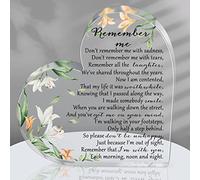 Presse-papier en forme de cœur en forme de cœur - Presse-papier en cristal acrylique - Décoration commémorative pour deuil - Décoration commémorative pour la perte d'une mère ou d'une personne aimée