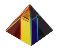 Presse-Papier en Verre à Prisme Pyramide de, Couleurs Arc-en-Ciel de 2.4 Pouces, Ornement de Bureau avec Boîte- pour la Décoration (50MM)